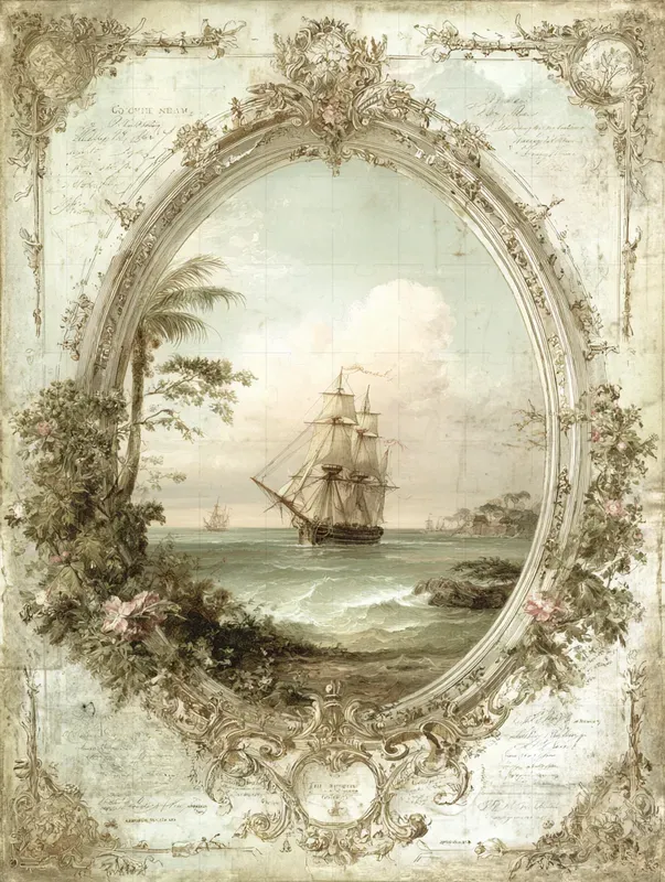 Vintage Baroque Atlas Illustrations
