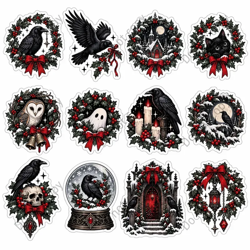 Gothic Christmas Sticker Sheets