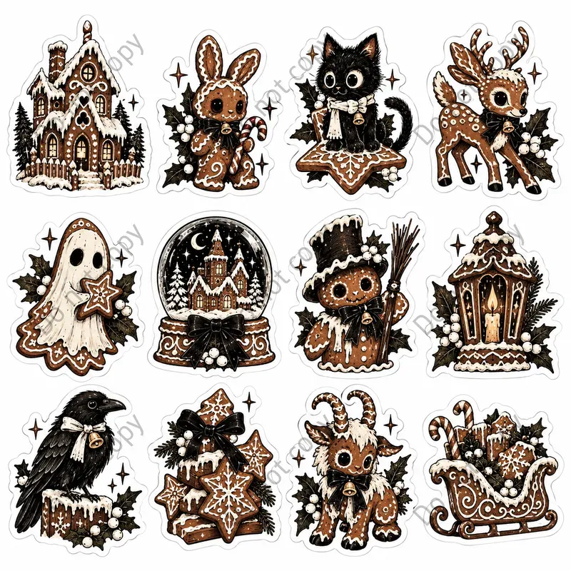 Gothic Christmas Sticker Sheets