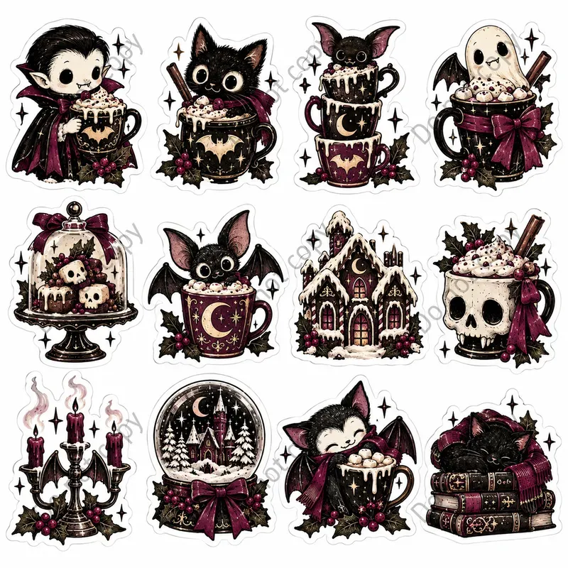 Gothic Christmas Sticker Sheets