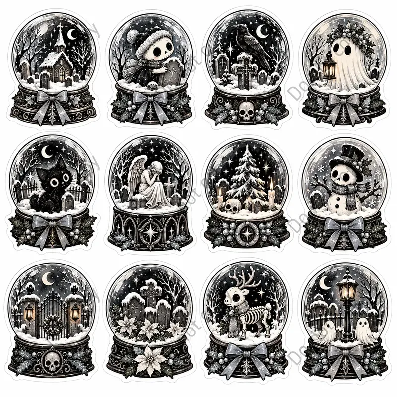 Gothic Christmas Sticker Sheets