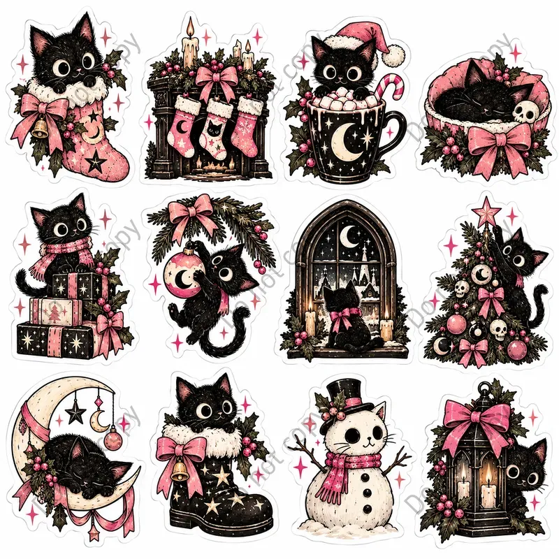 Gothic Christmas Sticker Sheets