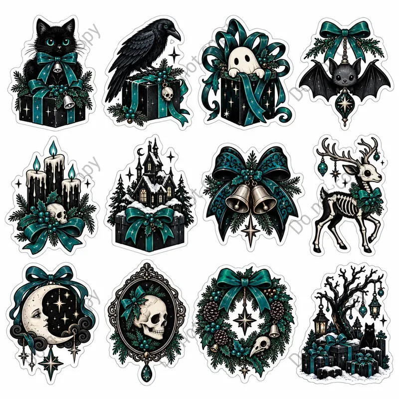 Gothic Christmas Sticker Sheets