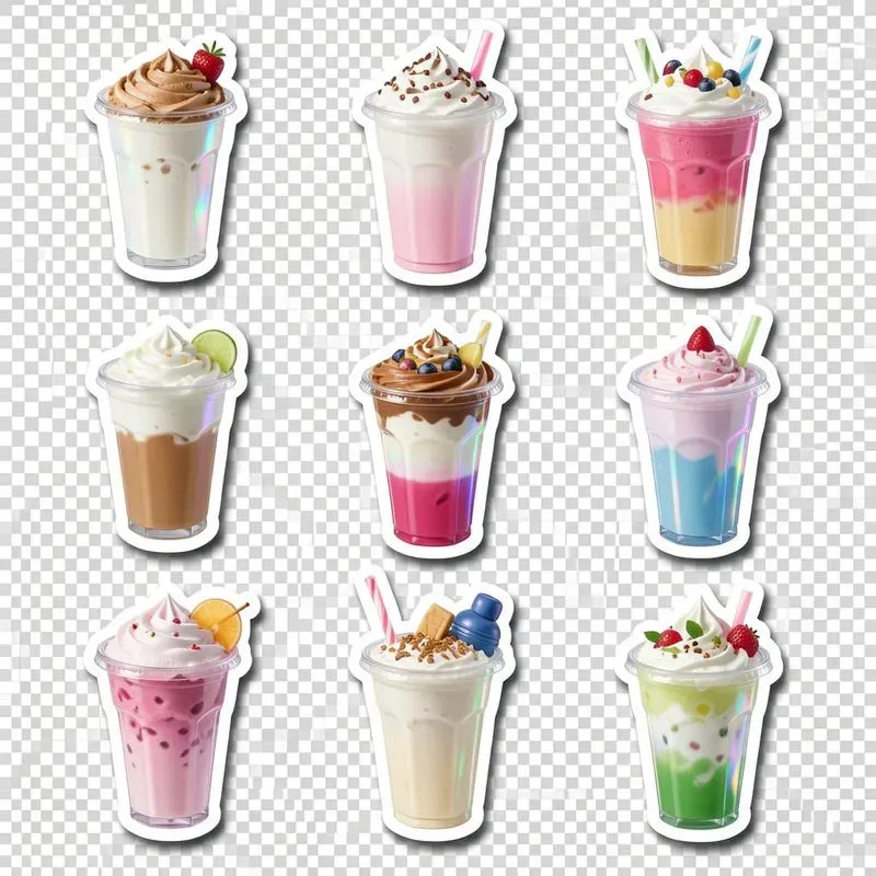 Retro Y2k Cafe Sticker Sheets