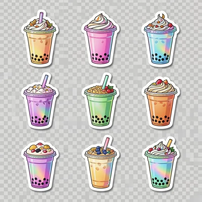 Retro Y2k Cafe Sticker Sheets