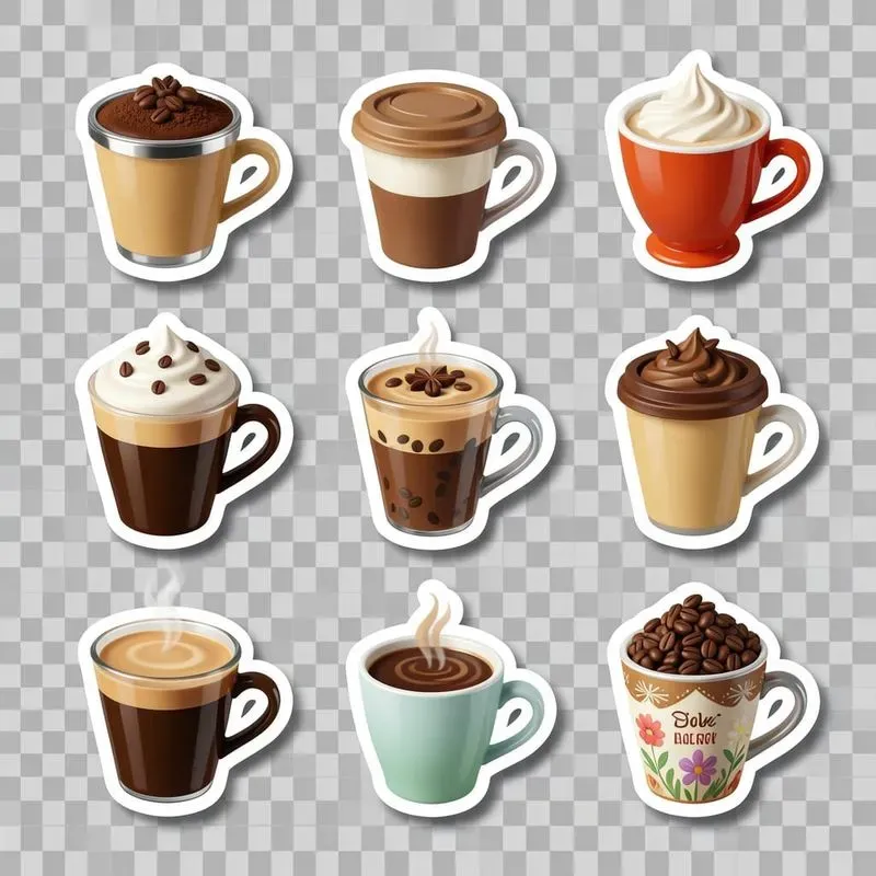 Retro Y2k Cafe Sticker Sheets