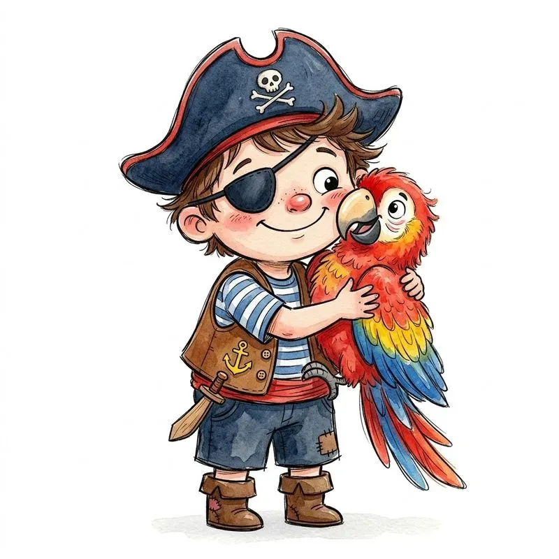 Cartoon Kids And Pets Clipart