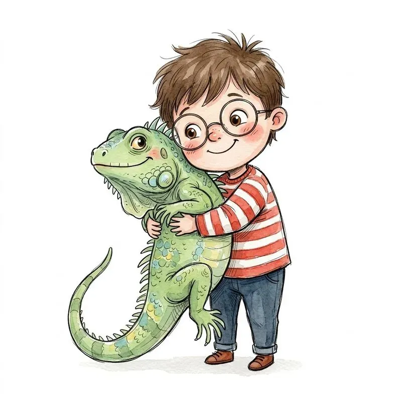 Cartoon Kids And Pets Clipart