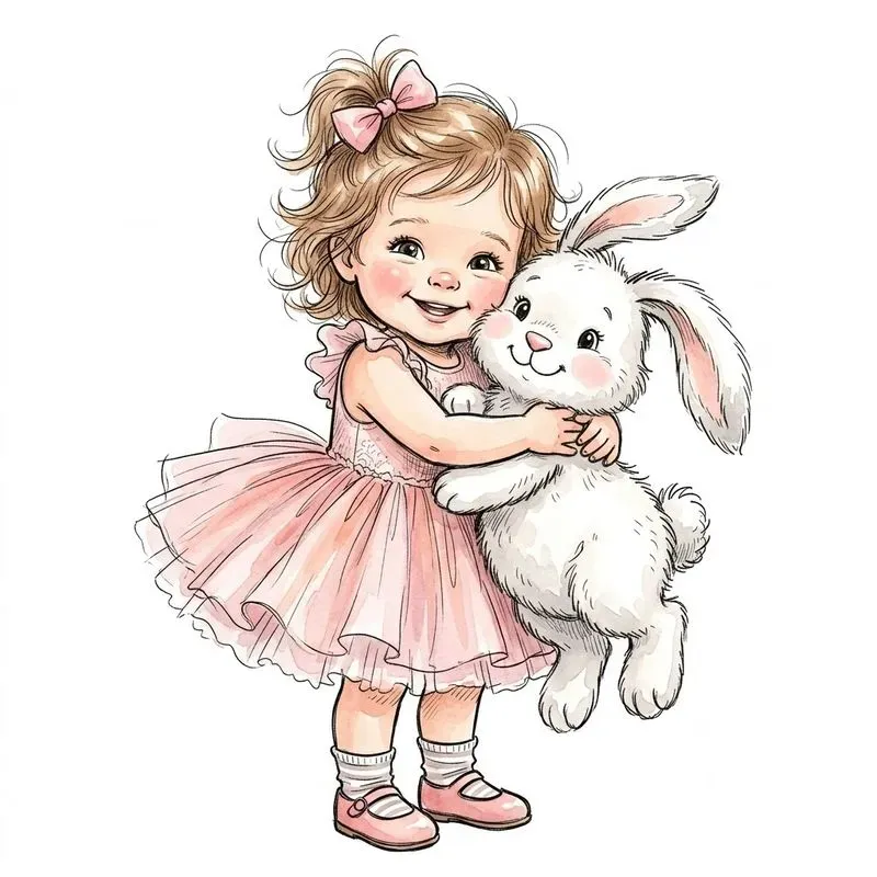 Cartoon Kids And Pets Clipart
