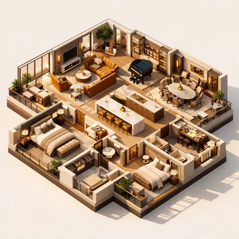 Premium 3D Isometric Floor Plans