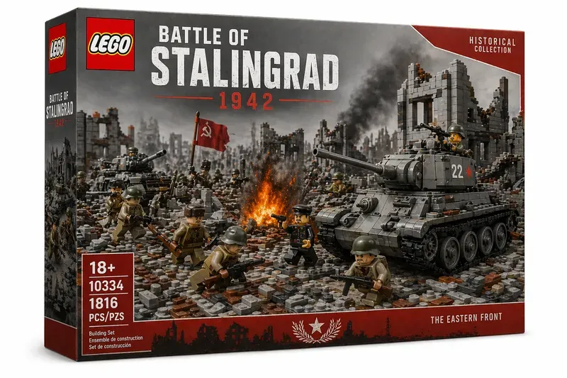 Lego Historical Set Boxes Photorealistic