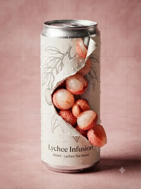 Torn Fruit Beverage Cans