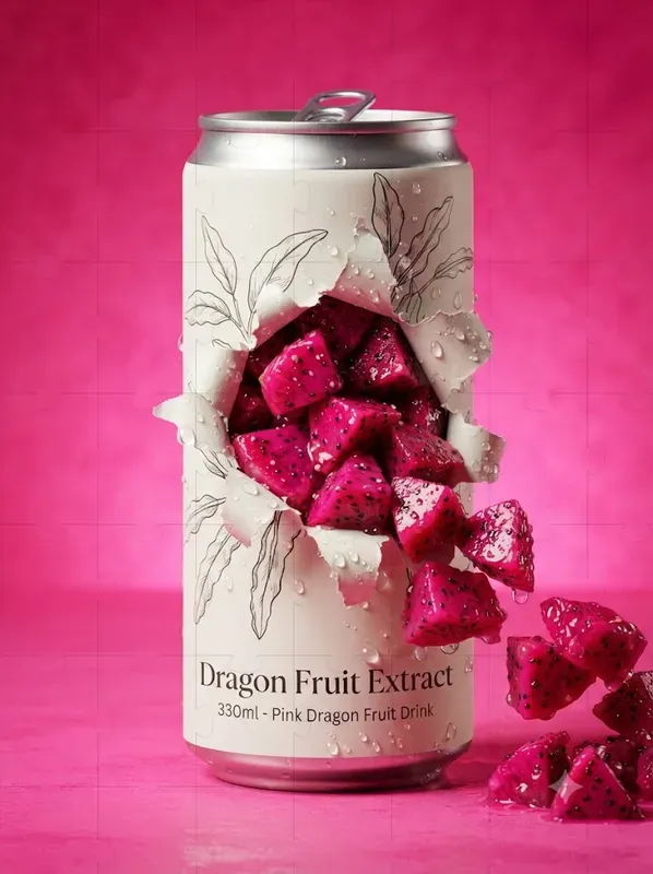 Torn Fruit Beverage Cans