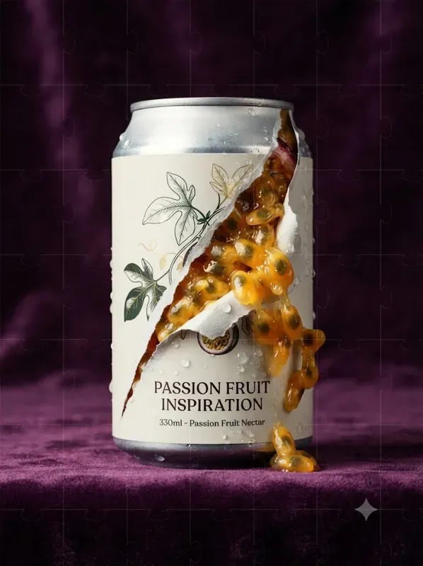 Torn Fruit Beverage Cans