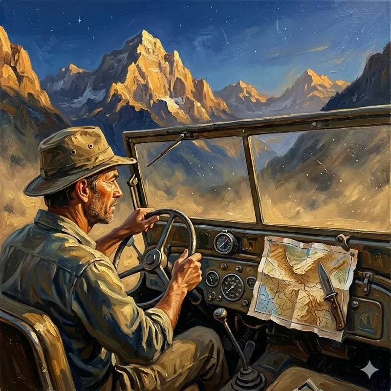 Vintage Road Trip Oil Paintings