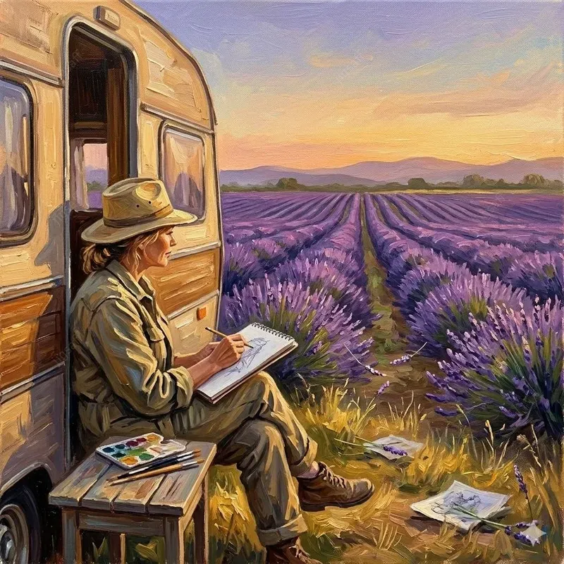 Vintage Road Trip Oil Paintings