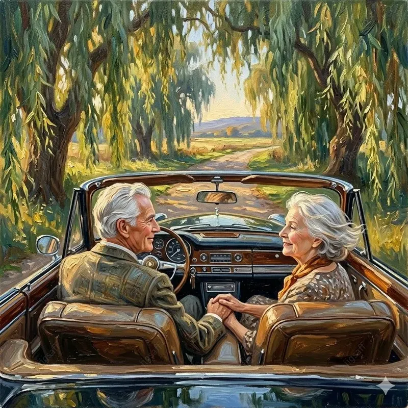 Vintage Road Trip Oil Paintings