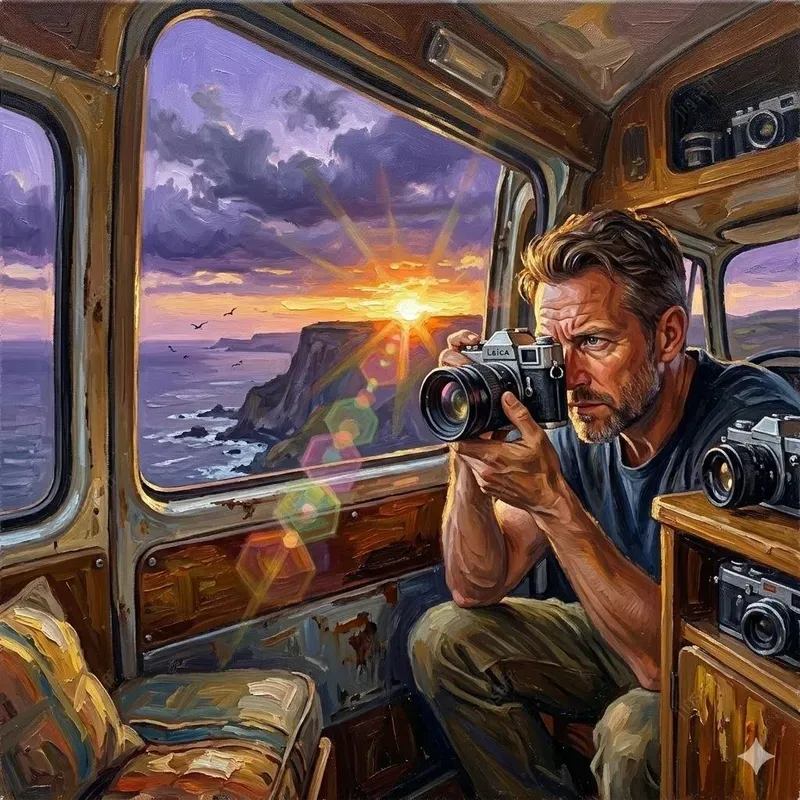 Vintage Road Trip Oil Paintings