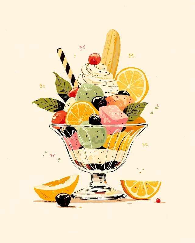 Naive Food Poster Illustration Generator