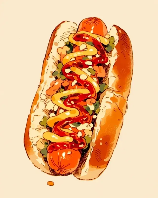Naive Food Poster Illustration Generator