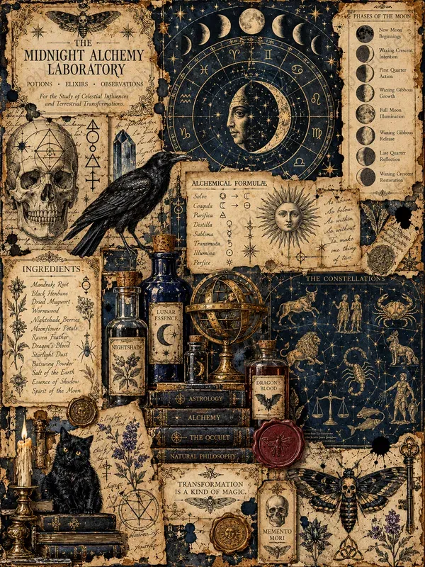 Halloween Apothecary Junk Journal Pages