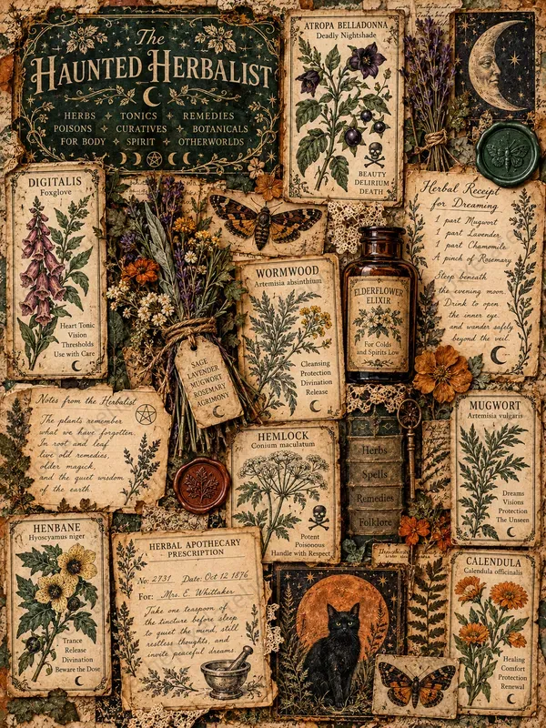 Halloween Apothecary Junk Journal Pages