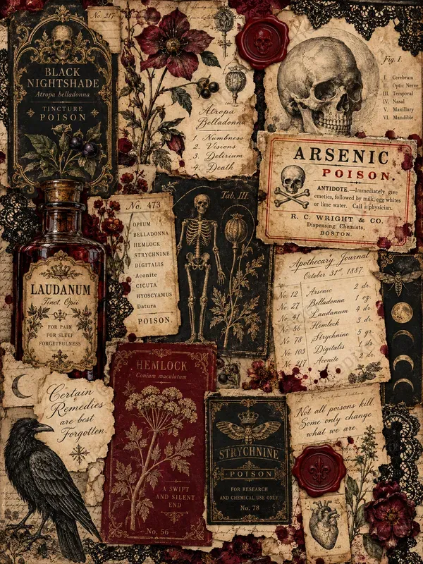 Halloween Apothecary Junk Journal Pages