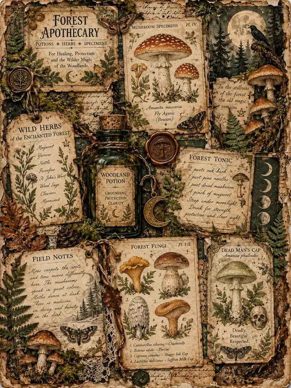 Halloween Apothecary Junk Journal Pages