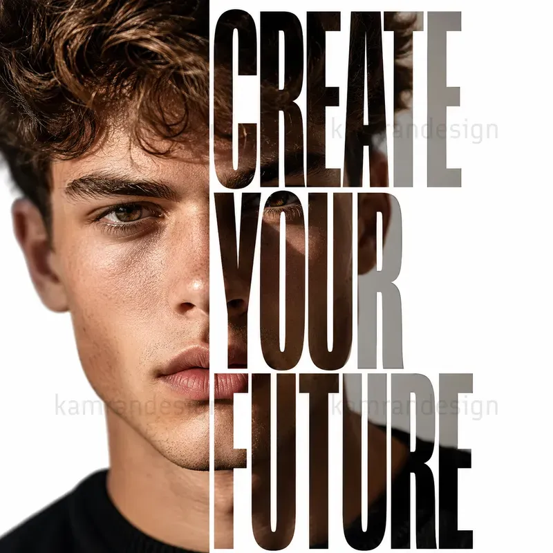 Editorial Typography Portrait Posters