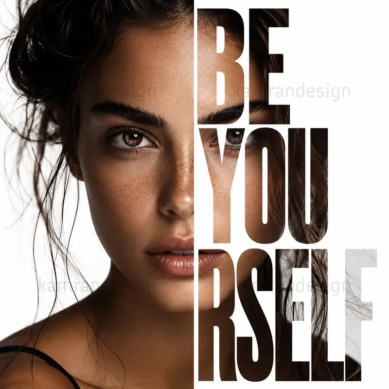 Editorial Typography Portrait Posters