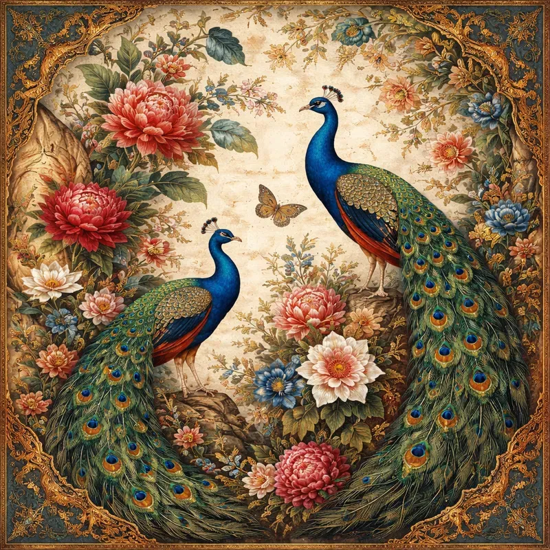 Mughal Floral Collage Patterns
