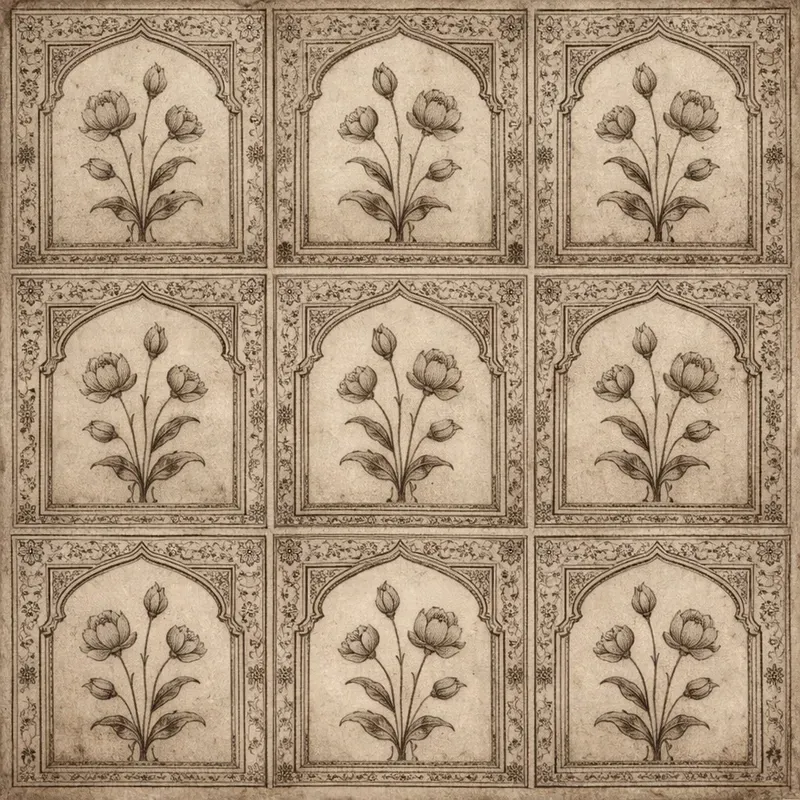 Mughal Floral Collage Patterns