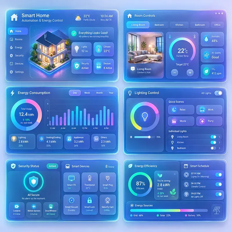 Dreamy 3D Dashboard Infographics