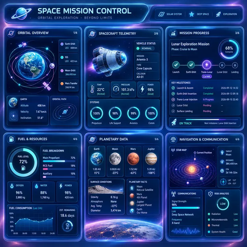 Dreamy 3D Dashboard Infographics