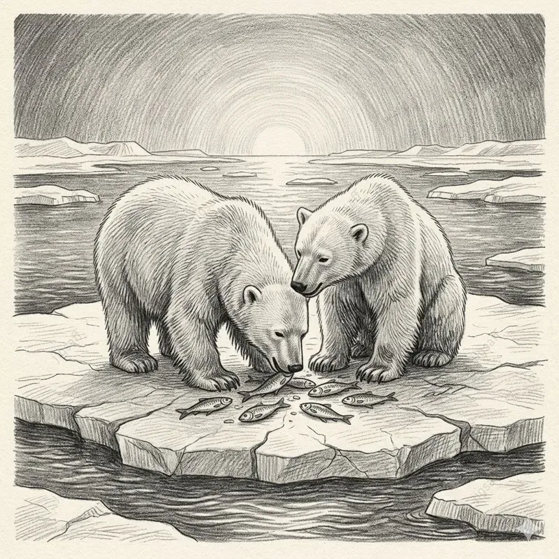 Arctic Bear Tales Pencil Illustrations