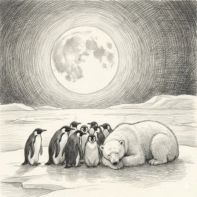 Arctic Bear Tales Pencil Illustrations