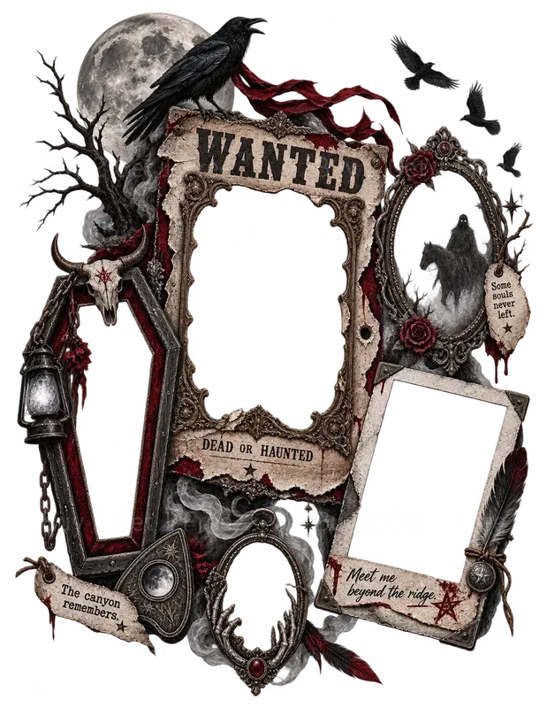 Western Frame Collage Ephemera Sheets