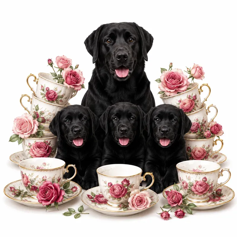 Animal Families Realistic Cats And Teacups