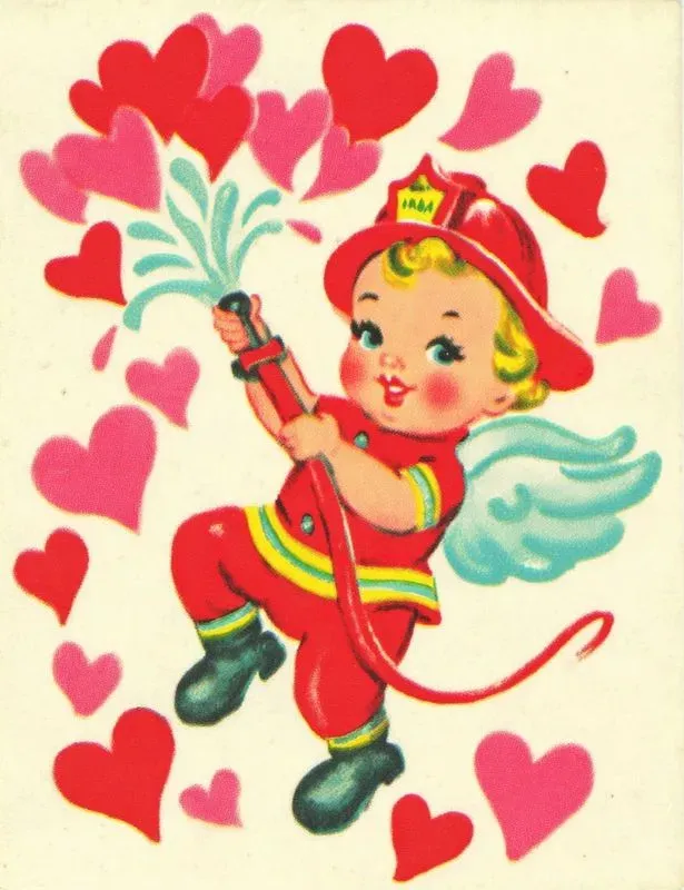 Vintage Valentine Card Illustrations
