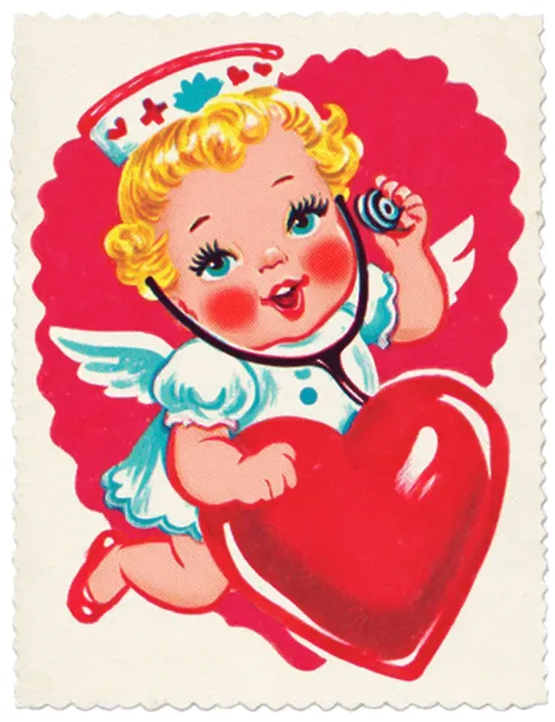 Vintage Valentine Card Illustrations