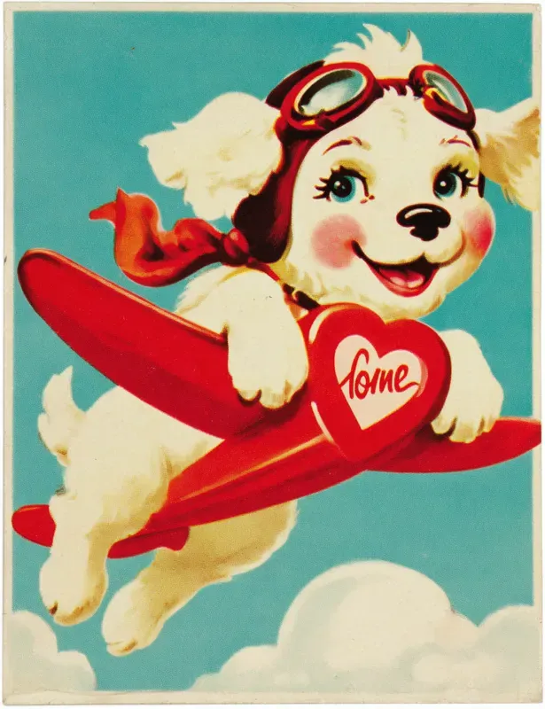 Vintage Valentine Card Illustrations