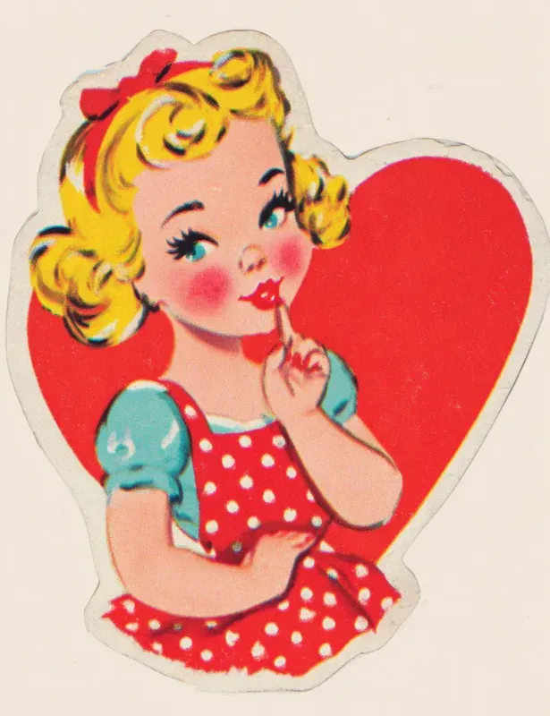 Vintage Valentine Card Illustrations
