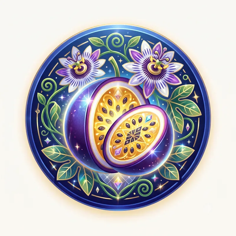Modern Neon Exotic Fruit Emblems