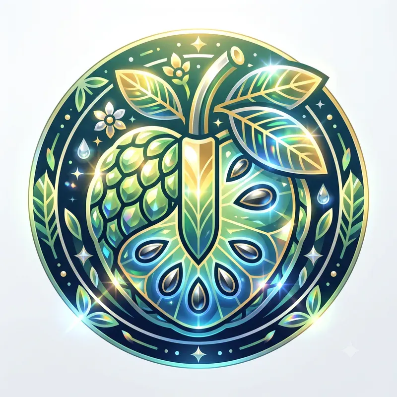 Modern Neon Exotic Fruit Emblems