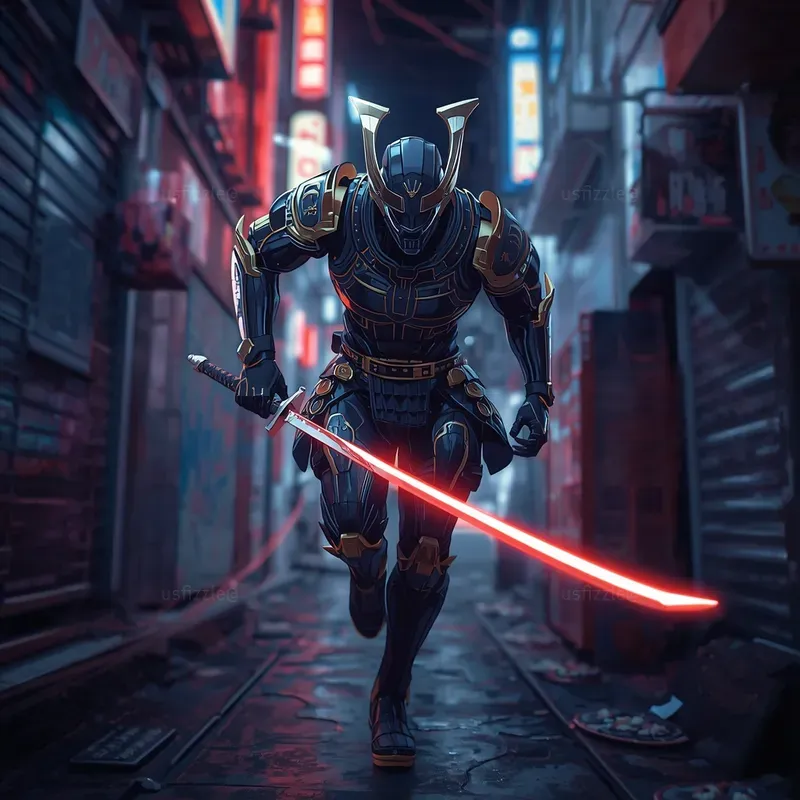 Cyberpunk Anime Samurai Bundles