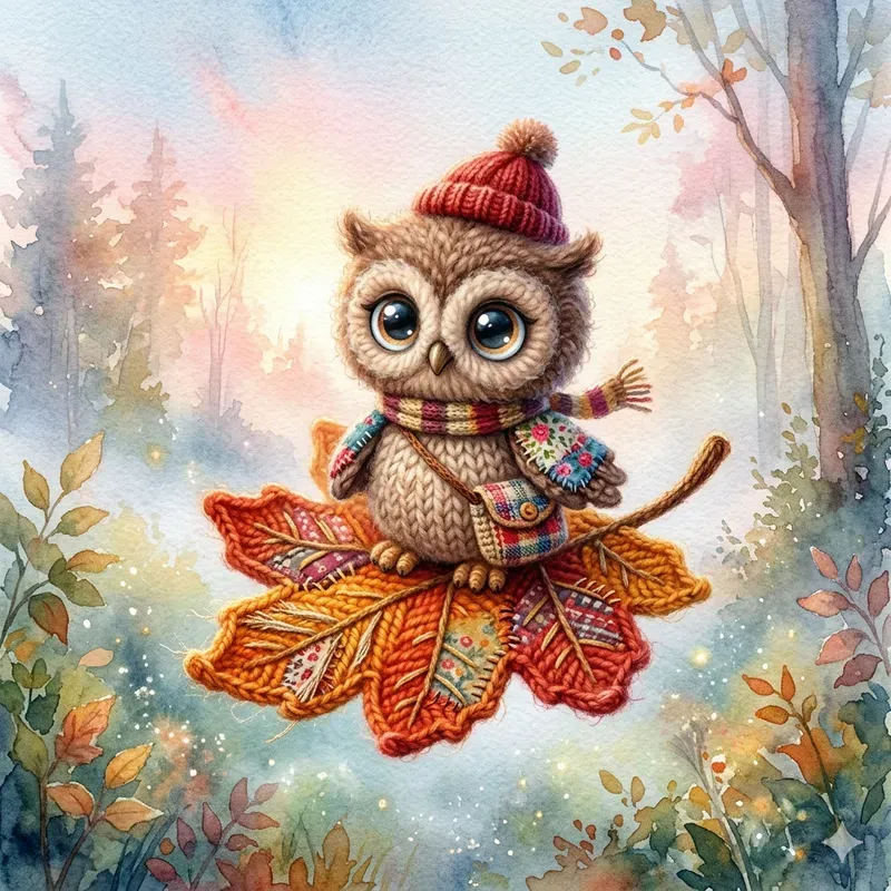 3D Crochet Watercolor Storybook Art