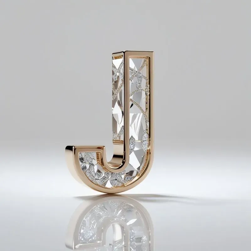 Luxury 3D Gold Letters Diamond Style Art