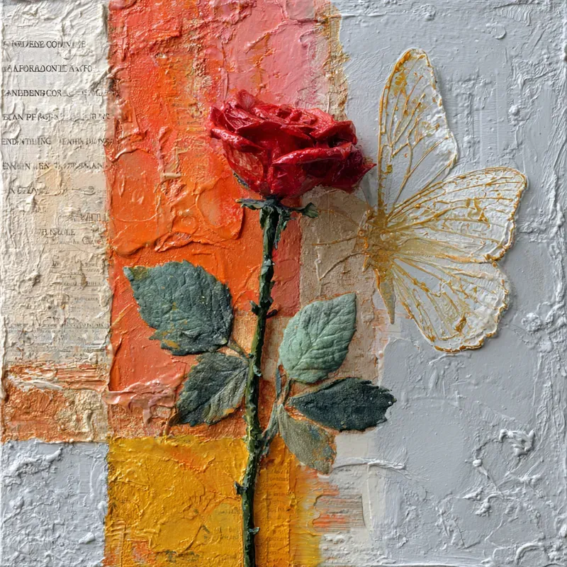 Textured Mixed Media Artworks Of