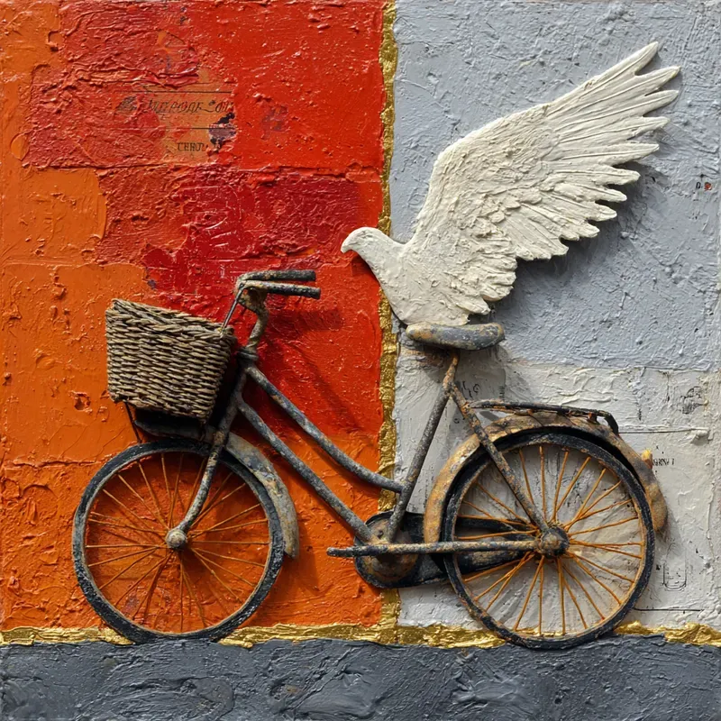 Textured Mixed Media Artworks Of