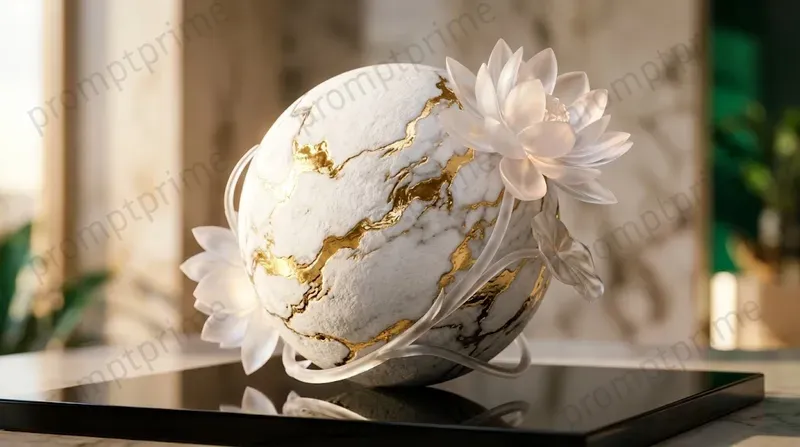 Luxury 3D Marble Gold Geometries